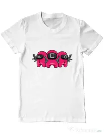 Tricou personalizat barbat Squid Squad Alb