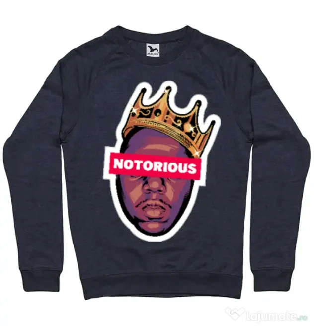 Bluza personalizata barbat Notorius King Denim inchis