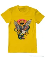 Tricou personalizat barbat Tattoo Fighting Galben
