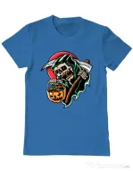 Tricou personalizat barbat It's Halloween Time Albastru azuriu