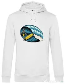 Hanorac barbat cu gluga Surf Nose Alb