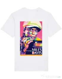 Tricou STANLEY STELLA barbat Miles Davis Alb