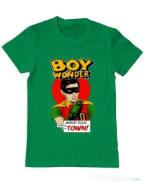 Tricou personalizat barbat Boy Wonder Verde mediu