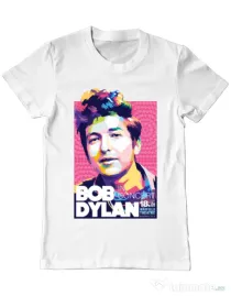 Tricou personalizat barbat Bob Dylan Alb