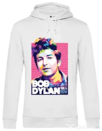 Hanorac barbat cu gluga Bob Dylan Alb
