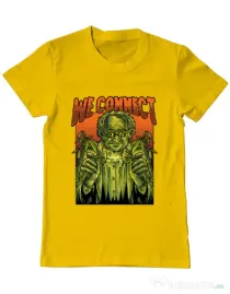 Tricou personalizat barbat WE CONNECT Galben