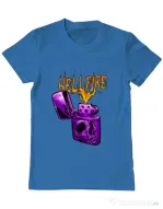 Tricou personalizat barbat HELLFIRE Albastru azuriu
