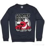 Bluza personalizata barbat SCOOTER RETRO RED COLOR Denim inchis