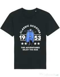 Tricou STANLEY STELLA barbat CLASSIC SCOOTER ADVENTURES Negru