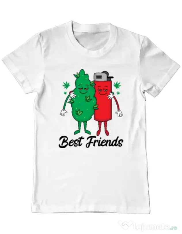 Tricou personalizat barbat Best Friends Alb