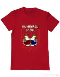 Tricou personalizat barbat My Energy Drink - Health and Mana Rosu