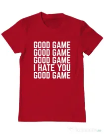 Tricou personalizat barbat Good Game - I Hate You Rosu