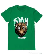 Tricou personalizat barbat Stay Wild Verde mediu