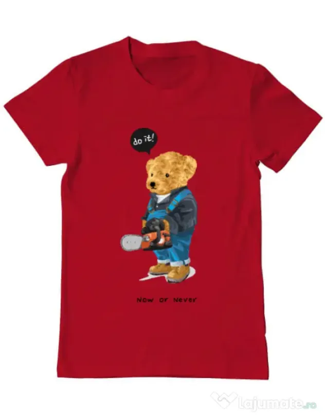 Tricou personalizat barbat Now or never Rosu