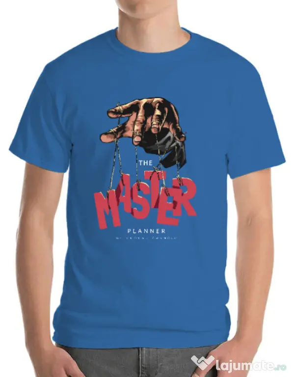 Tricou personalizat barbat Master planner Albastru azuriu