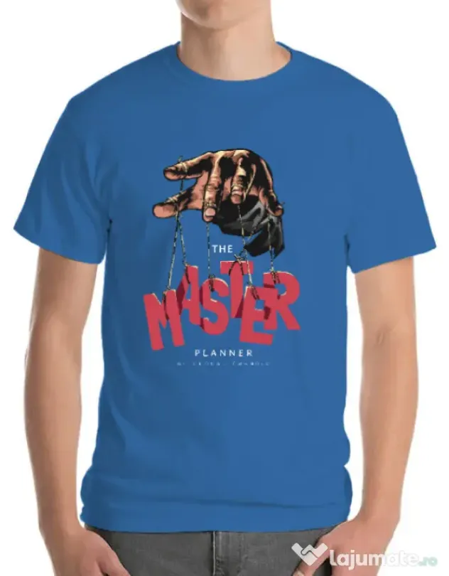 Tricou personalizat barbat Master planner Albastru azuriu