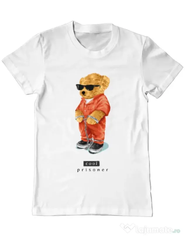 Tricou personalizat barbat Cool prisoner Alb