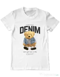 Tricou personalizat barbat Forever Denim Alb