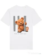 Tricou STANLEY STELLA barbat Nice to meet you Alb