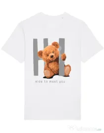 Tricou STANLEY STELLA barbat Nice to meet you Alb
