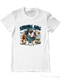 Tricou personalizat barbat BULLDOG 09 Alb