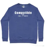Bluza personalizata barbat IQ tricou cu mesaj | CreativeSheep Albastru melanj