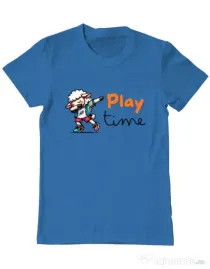 Tricou personalizat barbat Play Time Albastru azuriu