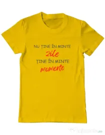 Tricou personalizat barbat Nu Tine Minte Zile | CreativeSheep Galben