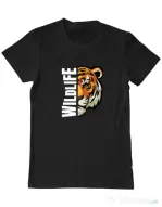 Tricou personalizat barbat WildLife (dark) Negru