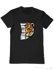Tricou personalizat barbat WildLife (dark) Negru