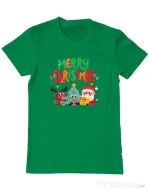 Tricou personalizat barbat Hei, prietenii mei de Crăciun! Verde mediu