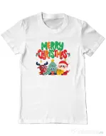 Tricou personalizat barbat Hei, prietenii mei de Crăciun! Alb