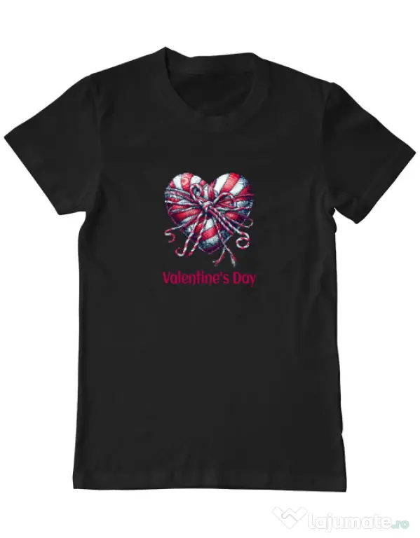 Tricou personalizat barbat Valentine\'s Day 2025 Negru