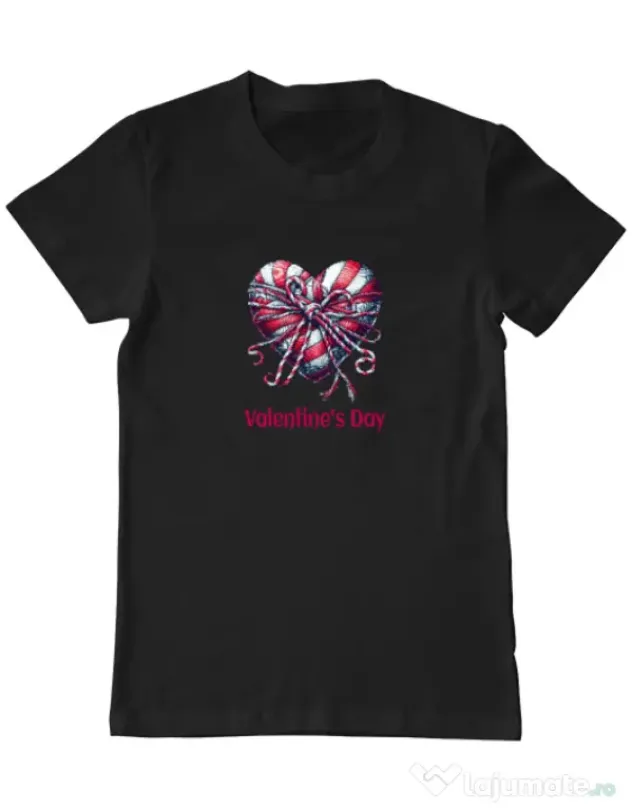 Tricou personalizat barbat Valentine\'s Day 2025 Negru