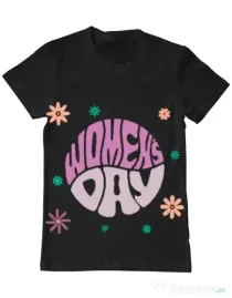 Tricou personalizat barbat oversize M&D 25 woman\'s day Negru