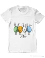 Tricou personalizat barbat Easter friends Alb