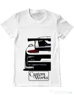 Tricou personalizat barbat oversize gt3rs Alb
