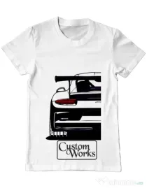 Tricou personalizat barbat oversize gt3rs Alb