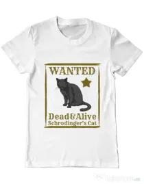 Tricou ADLER barbat Wanted cat Alb