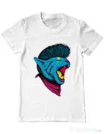 Tricou ADLER barbat Cat Punk Alb