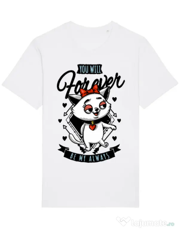 Tricou STANLEY STELLA barbat Forever my always Alb