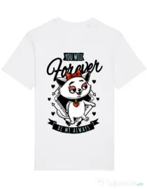 Tricou STANLEY STELLA barbat Forever my always Alb