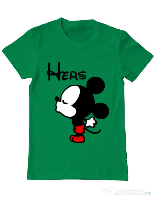 Tricou ADLER barbat Hers Mickey Verde mediu