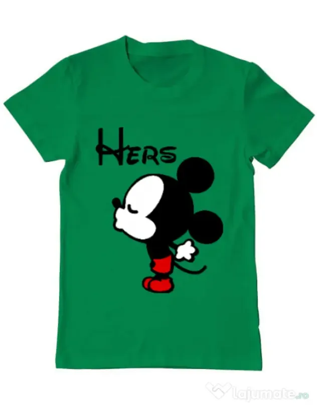 Tricou ADLER barbat Hers Mickey Verde mediu