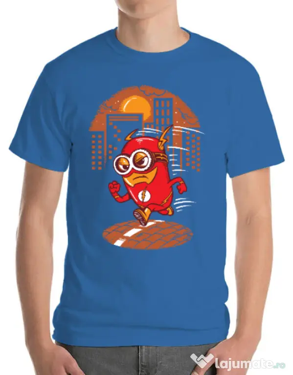 Tricou ADLER barbat Flash minion Albastru azuriu