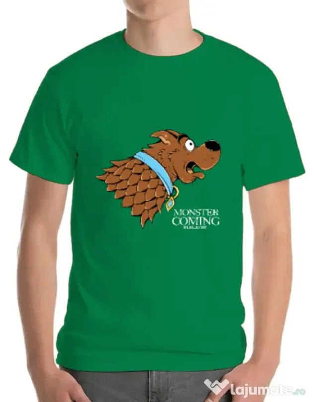 Tricou ADLER barbat Monster is coming Verde mediu