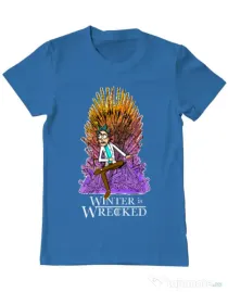 Tricou ADLER barbat Winter is wrecked Albastru azuriu