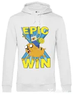 Hoodie barbat cu gluga Epic win Alb