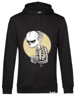 Hoodie barbat cu gluga Death of Grandfather Negru