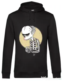 Hoodie barbat cu gluga Death of Grandfather Negru